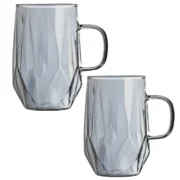 Кружка стеклянная Консул, цвет графит, 300 мл, набор 2 шт 5 /2pcs